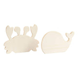 Creativ Company Wooden Marine Animals Krab and Whale, 2st.