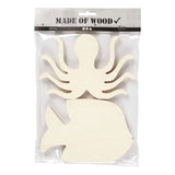 Creativ Company wooden marine animals squid and fish, 2st.