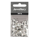 Creativ Company Heart -Shaped Pendant Silber -plattiert, 10st.