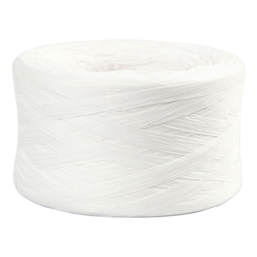 Creativ Company Paper Raffia Yarn White, 100 m