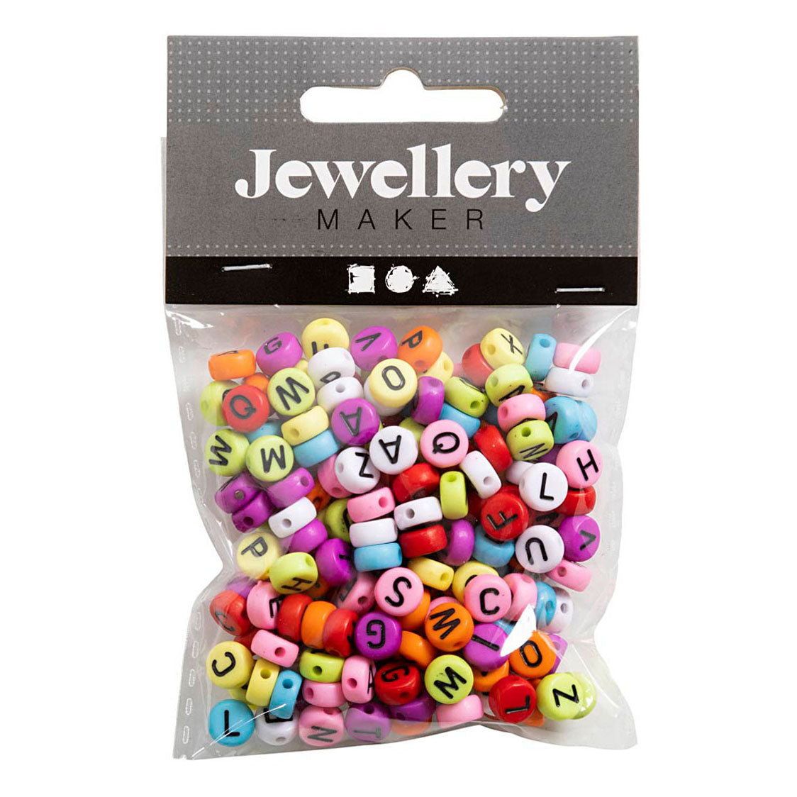 Creativ Company Round Letter Beads Colors, 25 grams