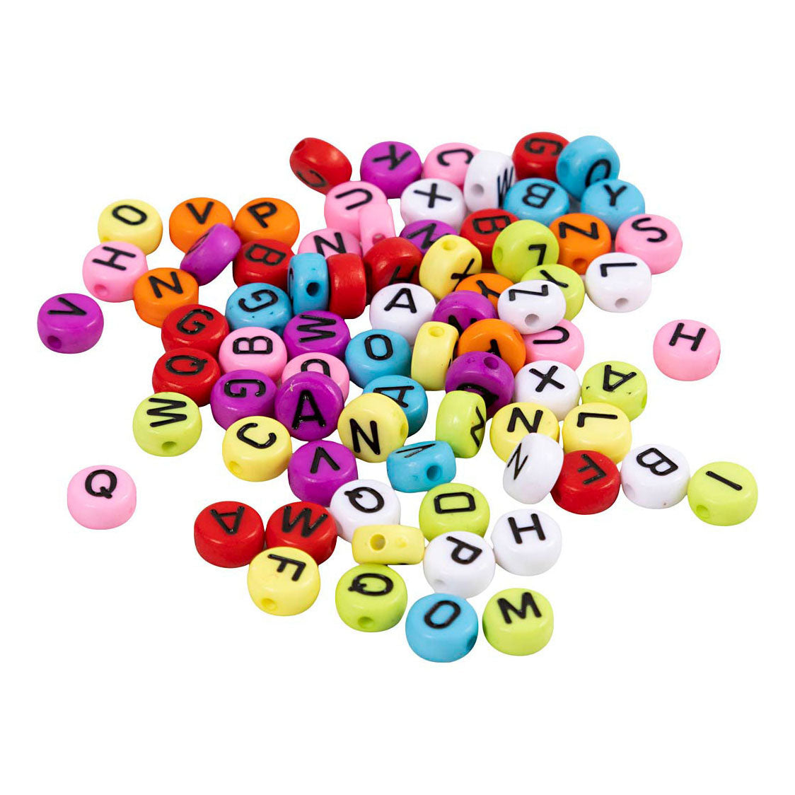 Creativ Company Round Letter Beads Colors, 25 grams