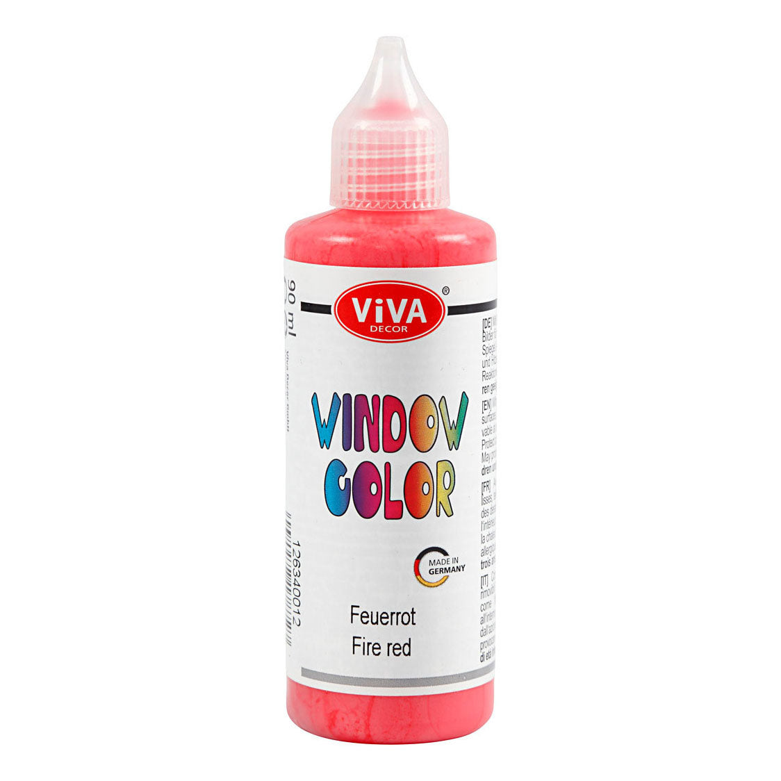 Creativ Company Fenster Farbaufkleber und Glasfarbe - rot, 90 ml