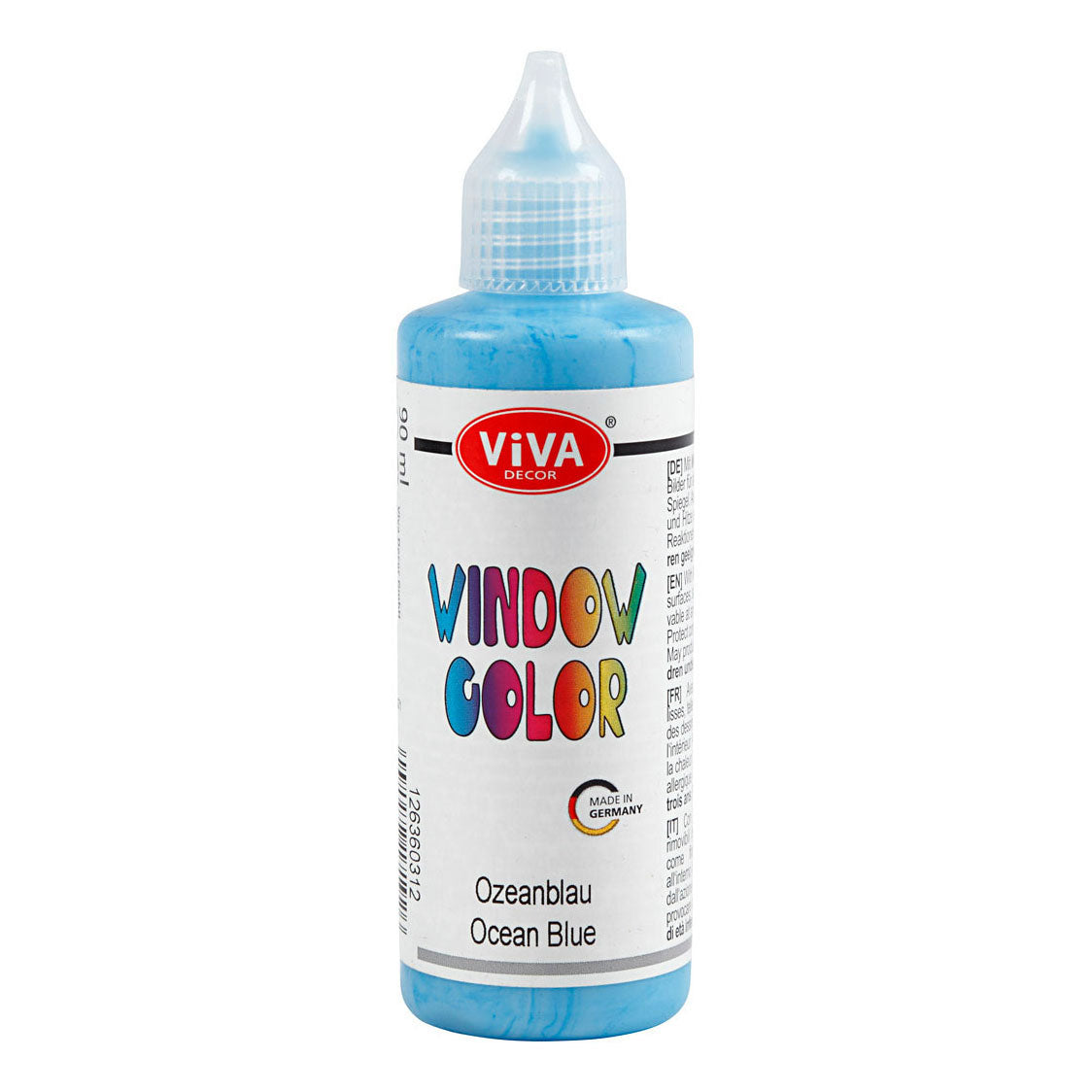 Creativ Company Window Color Sticker and Glass Paint Light Blue, 90 ml