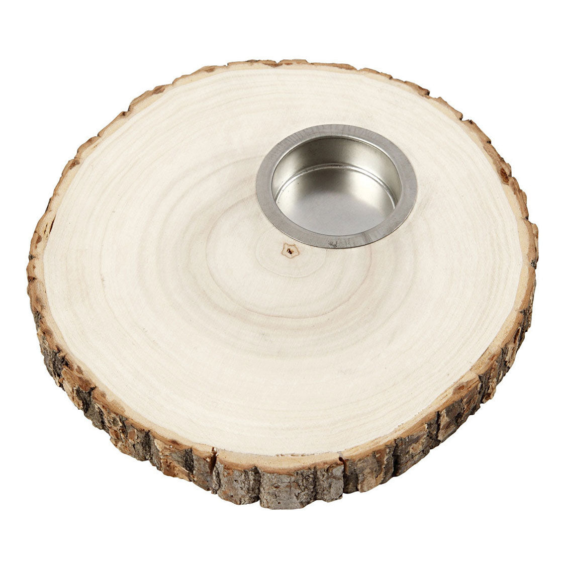 Creativ Firma Holz Disk Téi Liichthalder 14-16cm