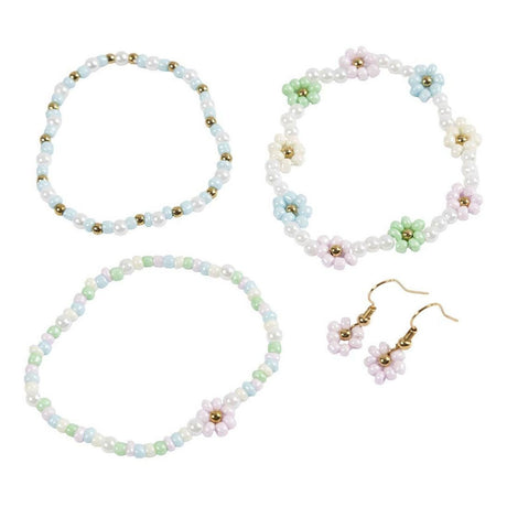 Creativ Company Mini Hobbyset Schmuck elastisches Armband und Ohrring