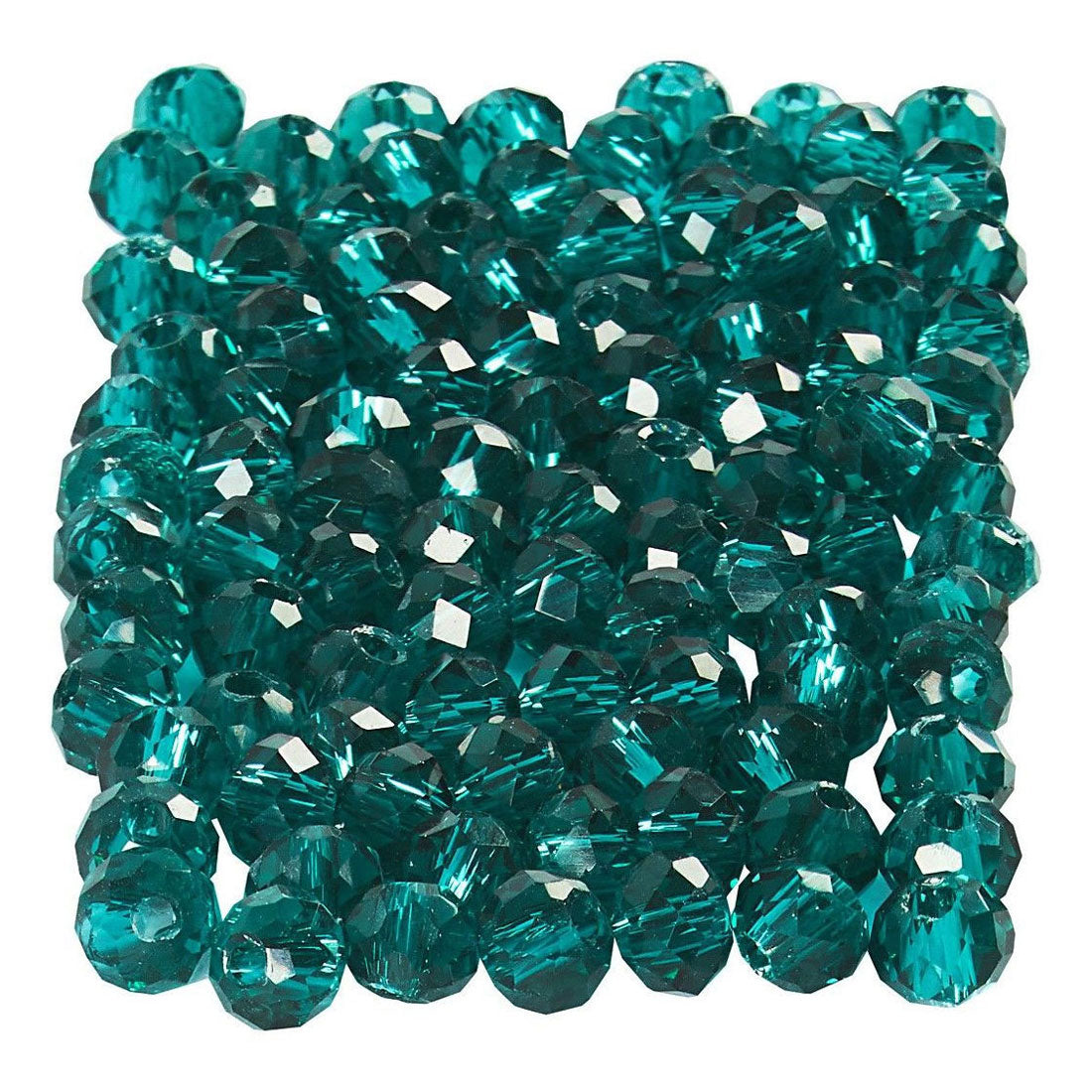 Creativ Company Facet Beads Emerald Green, 100th.