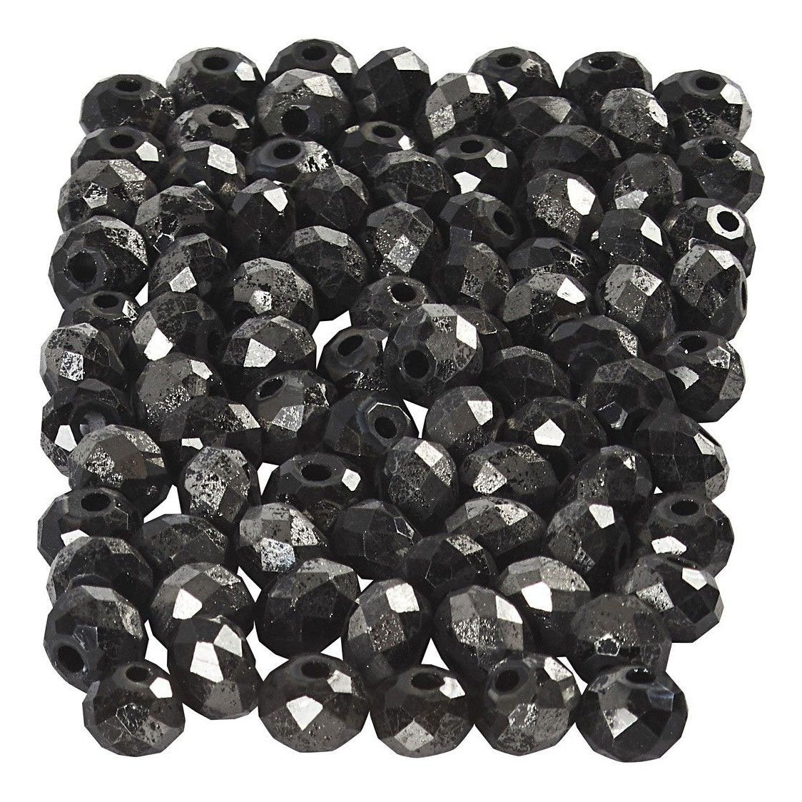 Creativ Company Facet Beads Metallic Black, 100.