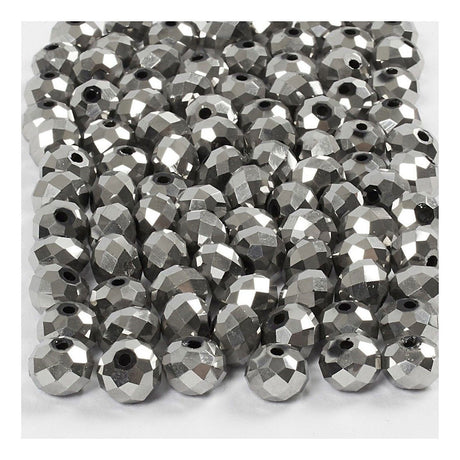 Creativ Company Facette Perlen Metallic Gray, 100..