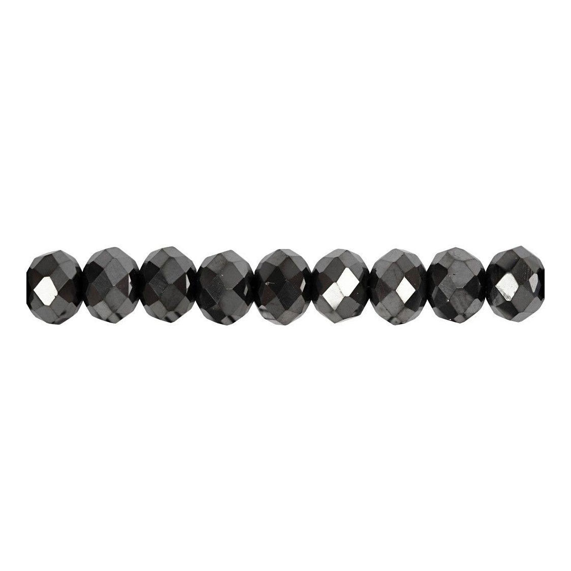 Creativ Company Facet Beads Metallic Black, 100e.