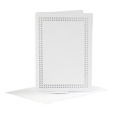 Creativ Company -Karten zum Sticken White, Set von 6