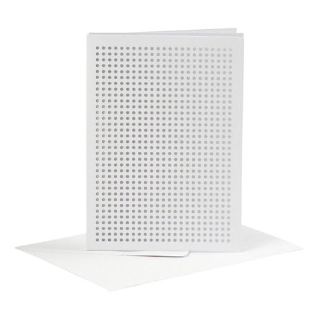 Creativ Company -Karten zum Sticken White, Set von 6