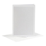 Creativ Company -Karten zum Sticken White, Set von 6