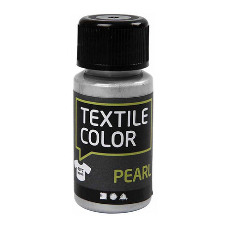 Kreativfirma Textilfarbe - Bekämpfung Textilfarbe - Silberperle, 50 ml