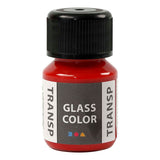 Creativ Company Glass Color Transparent Paint Red, 30 ml