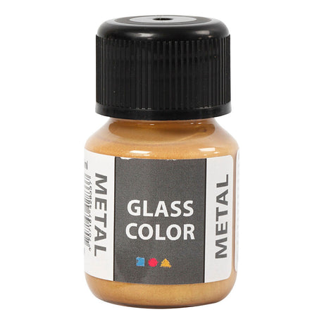 Creativ Company Glasfarbe Metallfarbe - Gold, 30 ml