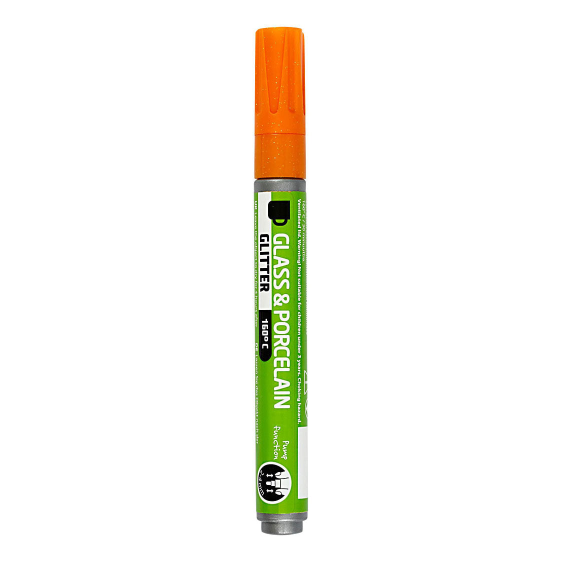 Creativ Company Glass und Porcel Staff Glitter Semi-Cover-Orange