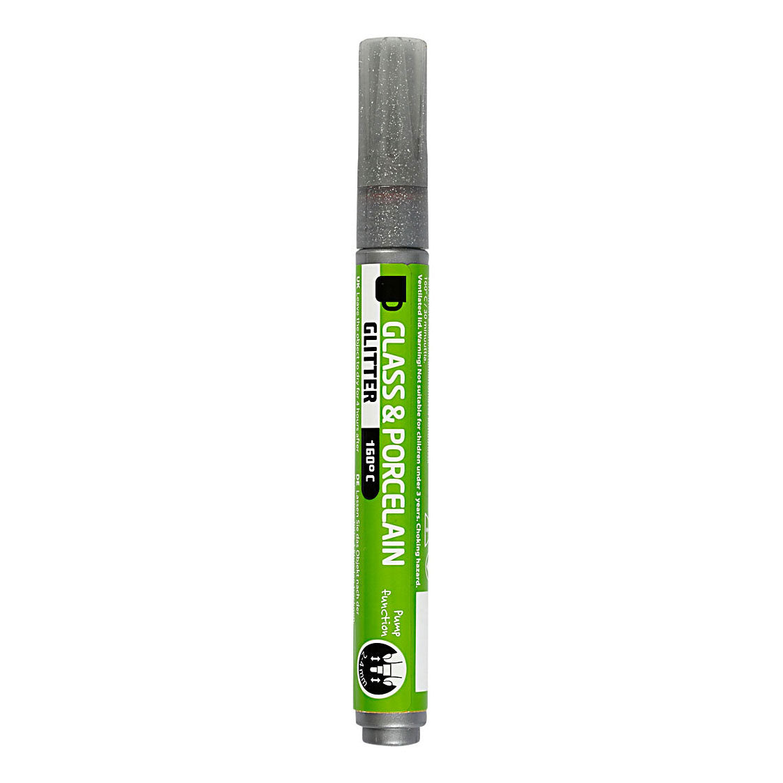 Creativ Company Glass und Porzellan starten Glitzer Semi-Cover-Grau