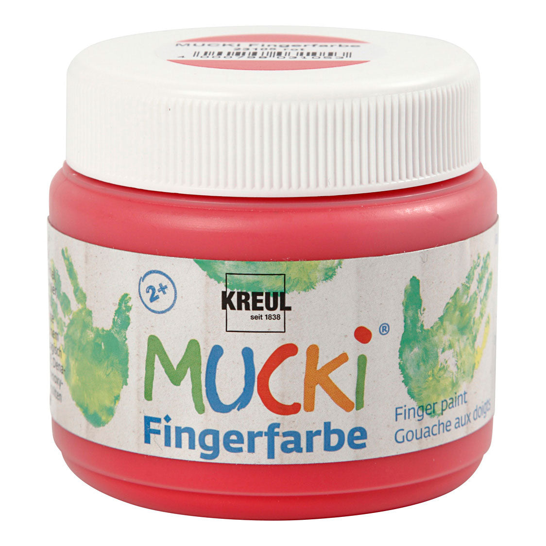 Kreativfirma Mucki Finger Paint - Rot, 150 ml