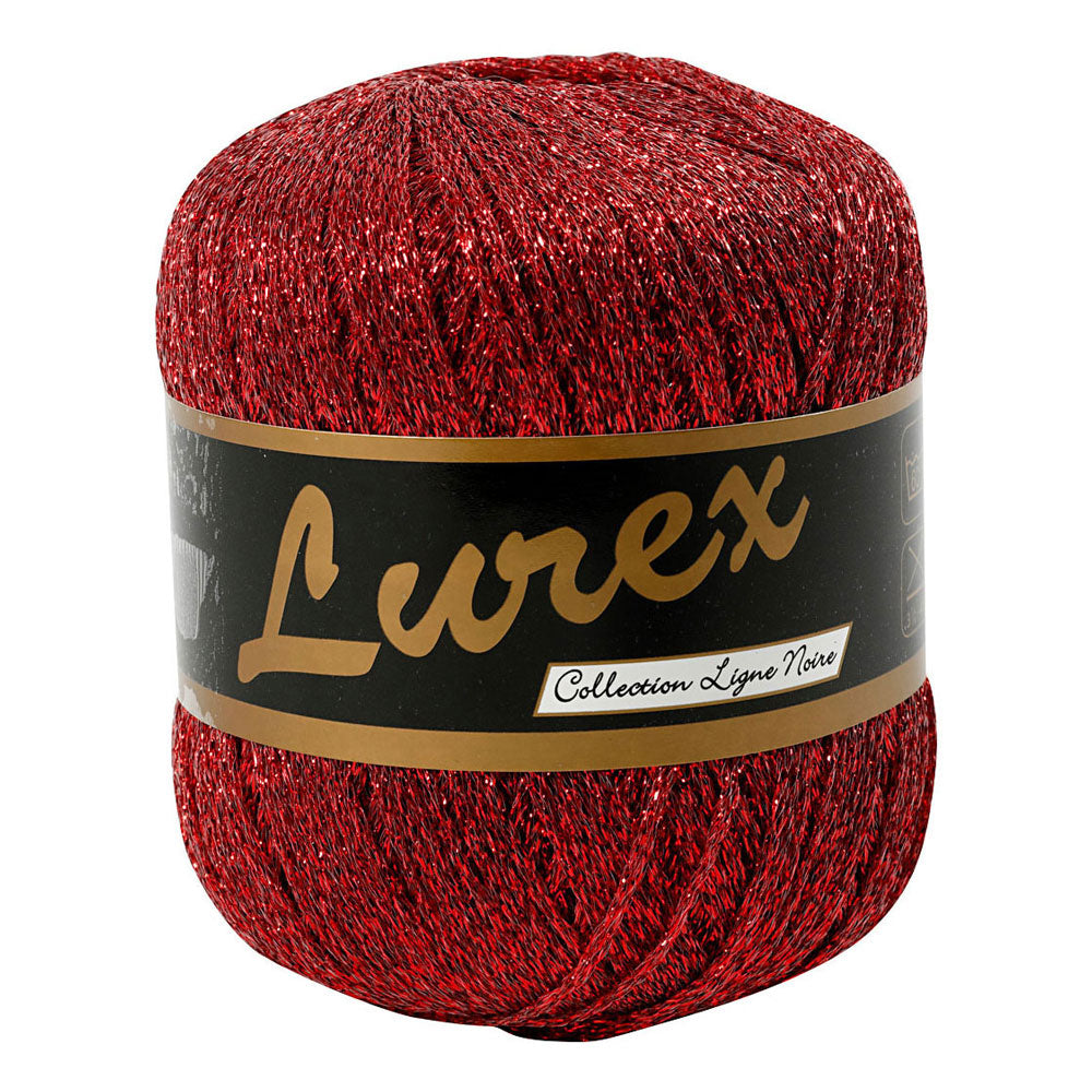 Kreativfirma Lurex Glittergarn rot, 160 m