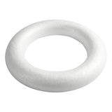 Kreativfirma Styropor Ring White mit flachem Rücken, 35 cm