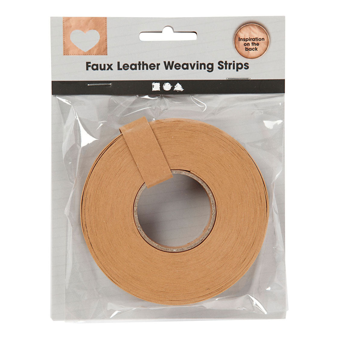 Creativ Company Flechtstreifen, B: 15 mm, Stärke 0,55 mm, hellbraun, 9,5 m