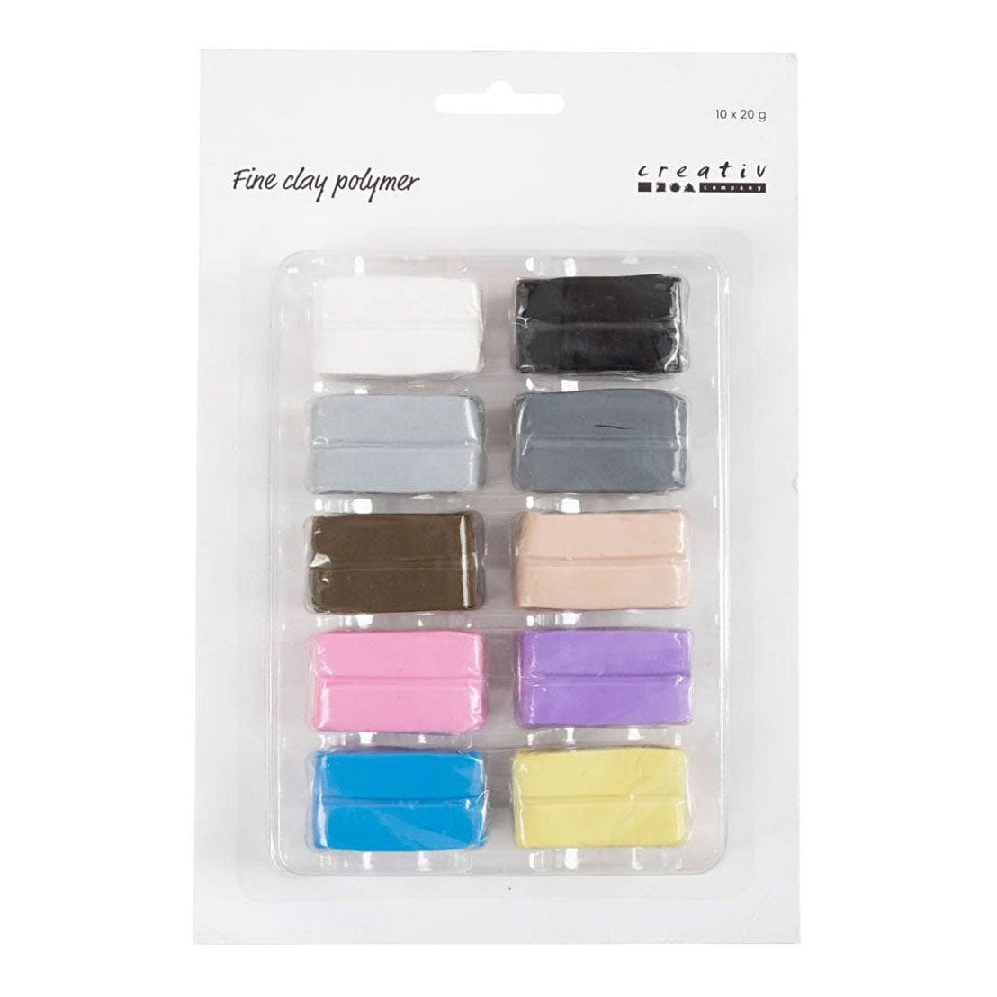 Creativ Company Fine Polymer Clay Pastel Colores, 10x20 gramos