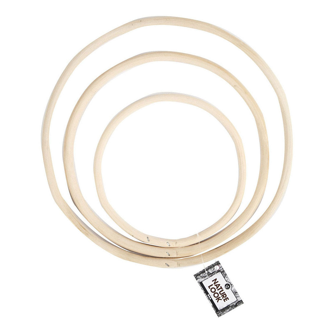 Creativ Company Bambusringe 15,3-25,5 cm natur 3 Stück