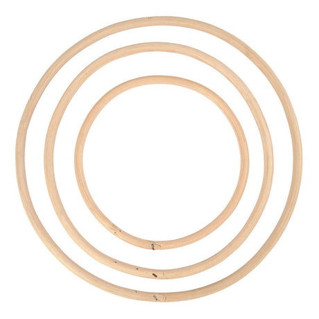 Creativ Company Bambusringe 15,3-25,5 cm natur 3 Stück