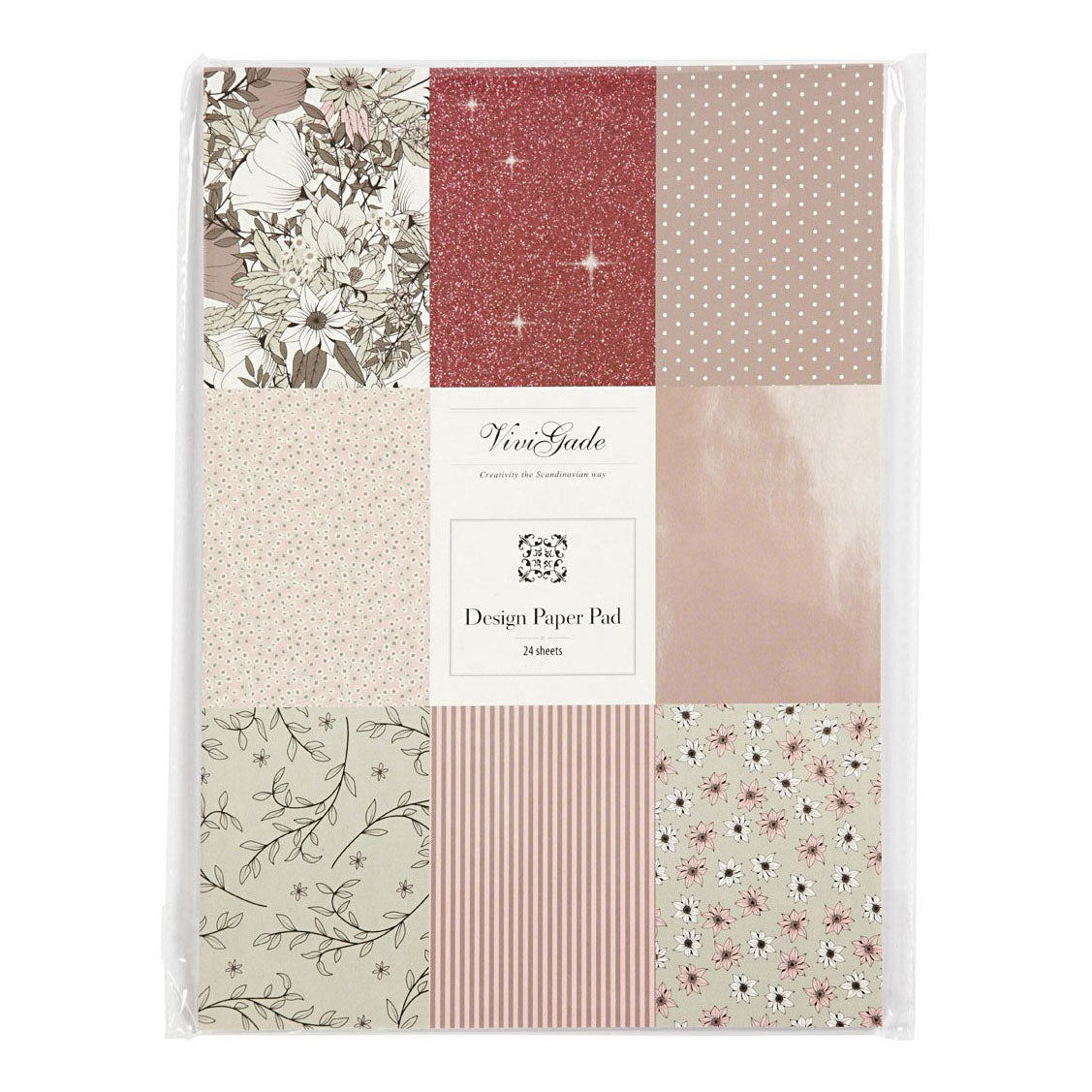 Creativ Company Design Paper Block 6 Designs, 24 sheets