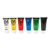 Creativ Company Acrylfarbe für Kidneren Glossy Standard Colors, 6x20ml