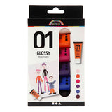 Creativ Company Acrylfarbe für Kinder glänzende zusätzliche Farben, 6x20ml