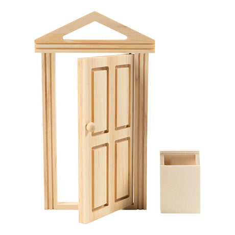 Kreativunternehmen https: www.cchobby.nl door-with-cornice-and-letterbox-h-5-5-18-cm-w-3-5-10-5-cm-1-box