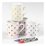 Creativ Company Glass Porzellansteine, die orange lila rot gelb, 4st vergleicht.