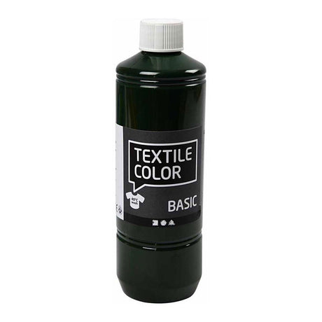 Kreativfirma Textilfarbe Semi -Covering Textil Lack - Olive Green, 500 ml