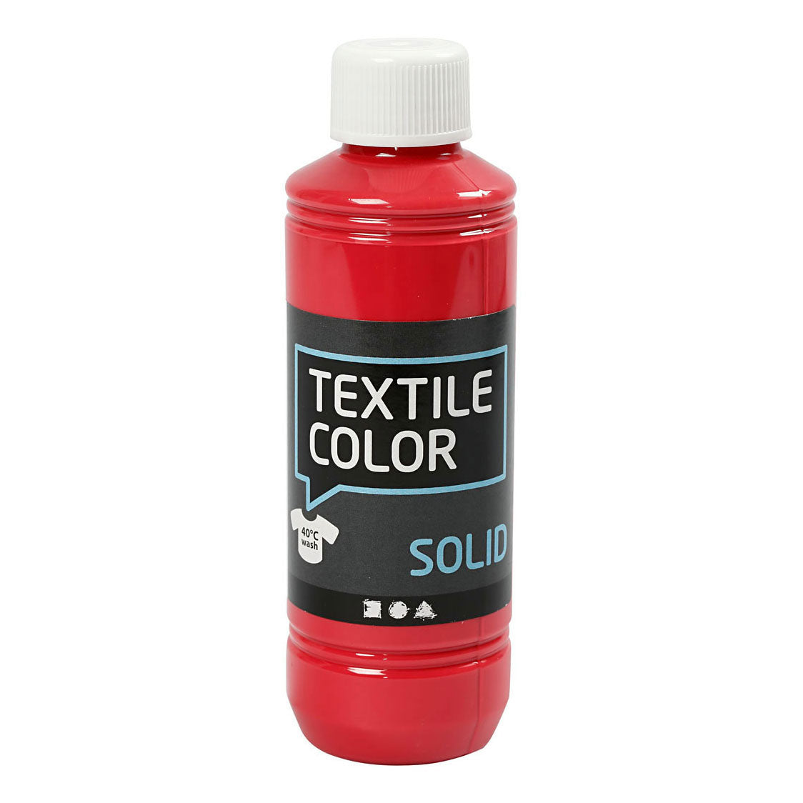Creativ Company Textilfarbe, deckende Textilfarbe – rot, 250 ml