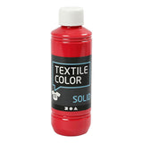 Creativ Company Textilfarbe, deckende Textilfarbe – rot, 250 ml