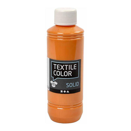 Creativ Company Textilfarbe, deckende Textilfarbe – Orange, 250 ml