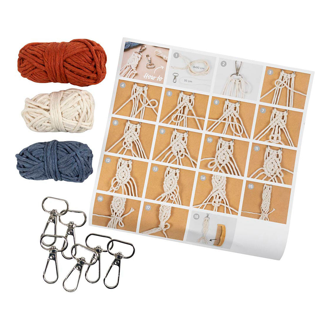 Creativ Company Mini Hobbyset Macrame Key Chains