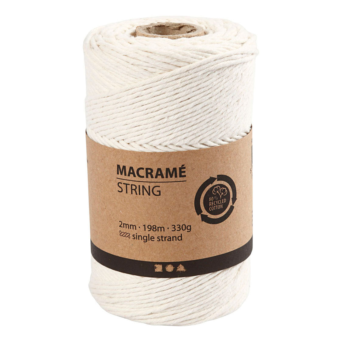 Creativ Company MacRame Cord Off-White, 198m