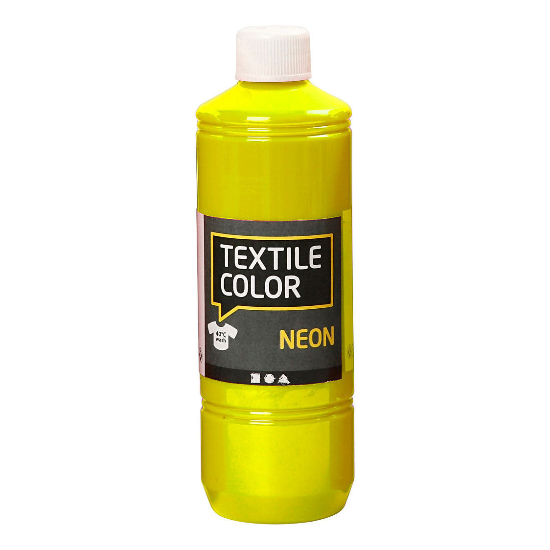 Creativ Company Textile Color Semi-Covering Textile Paint Neon Geel, 500ml