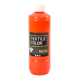 Creativ Company Textile Color Semi-Covering Textile Paint Neon Oranje, 500ml