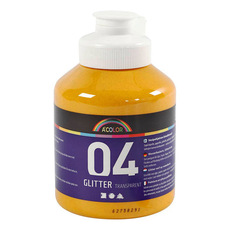 Creativ Company Acrylfarbe Glitzer für Kinder - warmes Gelb, 500 ml