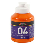 Creativ Company Acrylfarbe Glitzer für Kinder - Orange, 500 ml