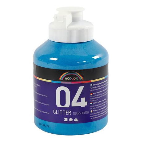 Creativ Company Acrylfarbe Glitzer für Kinder - Blau, 500 ml