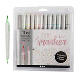 Creativ Company Handschriftmarker Pastellfarben, 12 Stk. doppelseitig