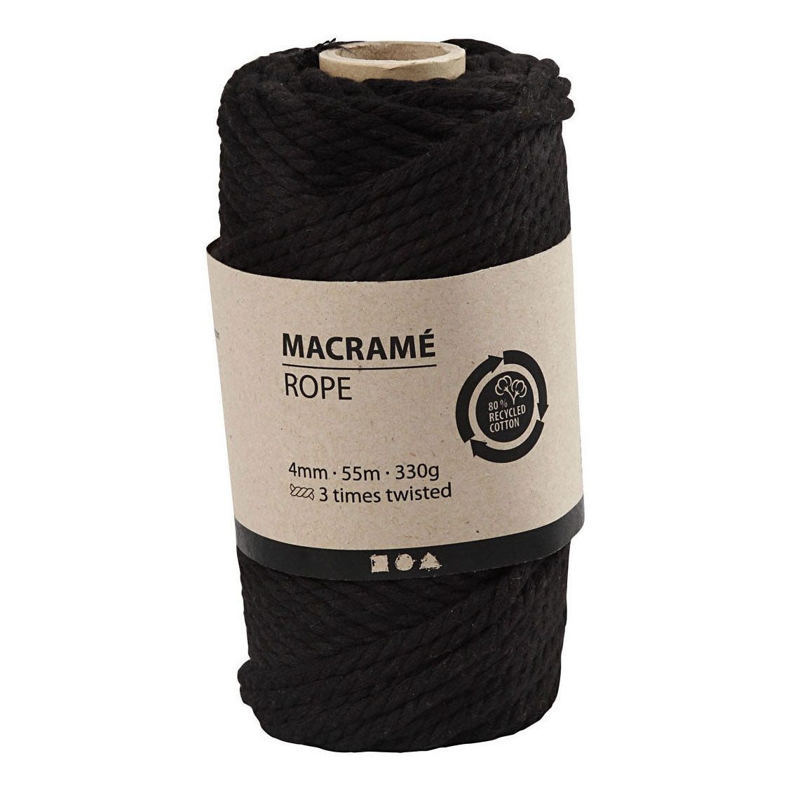 Creativ Company MacroMe Cord Black, 55m