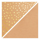 Kreativfirma Faux Lederpapier braun mit Punkten, 1m