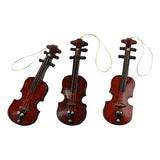 Creativ Company pendant wooden violin small, 12st.