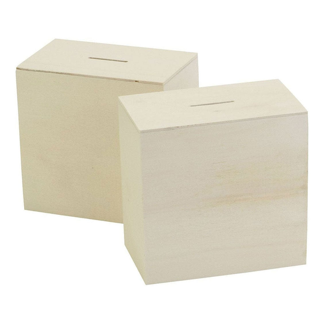 Creative Company Wooden Piggy Bank, 10x10x6cm, 10st.